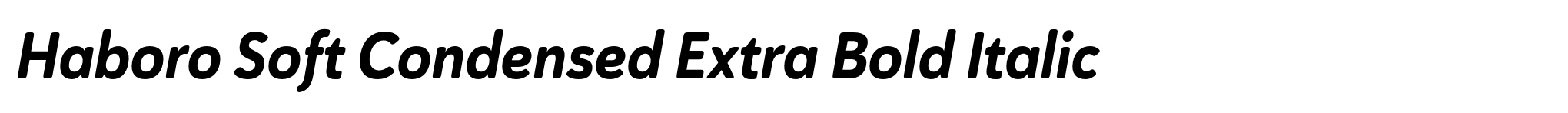 Haboro Soft Condensed Extra Bold Italic image